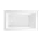 Kingston Brass 54" Acrylic Rectangular 3-Wall Alcove Tub, Left Hand Drain and Anti-Skid Surface, Glossy White VTAM5432L22D - alternate 5