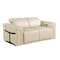 Homeroots 65in Cream and Black Italian Leather Power Reclining Loveseat 720491 - alternate 9