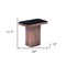 Homeroots 18" Black And Bronze Glass And Steel Pedestal End Table 556533 - alternate 6