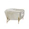 Homeroots 69in Pearl Tufted Velvet And Gold Chesterfield Love Seat 489284 - alternate 7