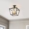 Jonathan Y Plains 12" 4-Light Modern Farmhouse Metal Open-Frame Pagoda LED Semi Flush Mount Mini Lantern, Dark G JYL7610H - alternate 7