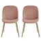 Homeroots Set of Two Blush And Gold Upholstered Velvet Dining Side Chairs 535374 - alternate 9