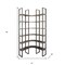 Homeroots Brown Iron and Solid Wood Six Tier Bookcase 392221 - alternate 6
