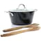 Kenmore Logan 10 Piece Aluminum Nonstick Cookware Set in Black with Wood Utensils 82911.1 - alternate 6
