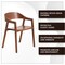 Leisuremod Rivo Collection Elegant Dining Chair in Dark Natural Wood, 2PK RC20LBR2 - alternate 9