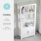 Martha Stewart Hutton Four Tier Shaker Style Bookcase with Storage Cabinet in White with Polished Brass Hardware ZG-053-WH-GLD-MS - alternate 9