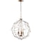 Jonathan Y Isabelle 20 in. Adjustable Metal/Glass LED Pendant, Antique Gold JYL9042A - alternate 9