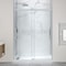 Anzzi 76'' x 57-60'' Sliding Frameless Shower Door in Brushed Nickel with Alcove Left Drain Shower Base SD-5902302L-BN - alternate 9