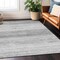 Homeroots 5' X 8' Gray And Silver Striped Washable Indoor Outdoor Area Rug 589681 - alternate 7
