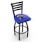 Holland Bar Stool Co 36" Blk Wrinkle Kentucky "Wildcat" Swivel Bar Stool, Ladder Back L01436UKYCat - alternate 1