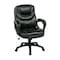 Office Star Managerial Chair Desk Chair, Fixed Arms, 19" to 22" Height, Leather, Black FL660-U6 - alternate 1