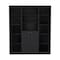 Homeroots Set of Three Black Five Tier Bookcases with Two Doors 546349 - alternate 1