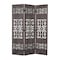 Homeroots 67" Brown Wood Folding Three Panel Screen Room Divider 274668 - alternate 1