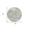Homeroots 8' Taupe And Brown Round Abstract Washable Indoor Outdoor Area Rug 609584 - alternate 9