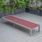 Leisuremod Marlin Patio Chaise Lounge Chair with Grey Aluminum Frame, Burgundy MLGR-77BRG - alternate 9