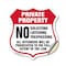 Signmission Private Property Shield Sign No Soliciti, 12 Inch X 12 Inch, Vinyl Decal SHI-D-12-451 - alternate 1