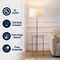 Jonathan Y Chuck 59" Modern Minimalist Metal and Tempered Glass LED 2-in-1 Space-Saving Tray Table and Floor La JYL3059B - alternate 9