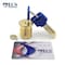 Ecs Hardware Durable Premium Mortise Cylinder, 1-1/4 in US3 Polished Brass with 5 Keys and Card ECSH-HMC03-US3 - alternate 4