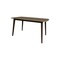 Homeroots 59" Walnut and Black Solid Wood Dining Table 716282 - alternate 6