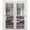 Sartodoors Sliding Closet Bypass Doors with Clear Glass, Lucia 2266 White Silk and Aluminum Strips, Sturdy Ra LUCIA2266DBD-WS-72 x 96 (2* 36x96) - alternate 1