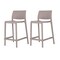 Homeroots Set of Four 26" Taupe Heavy Duty Plastic Low Back Outdoor Counter Height Bar Chairs 565367 - alternate 6