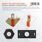 Jrex Safety 42 in Orange Channelizer Cone with (4) 4 in Diamond Grade Sheeting, 6PK CHO42-JR-4-DG-6PK - alternate 5