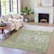 Homeroots 3' X 5' Fern Green And Silver Abstract Washable Indoor Outdoor Area Rug 632071 - alternate 8