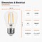 Euri Lighting S14 LED Filament Bulb, 2W, 180 lm, 25W Eq., 2700K, E26, Wet Rated, UL ES14-2W1120 - alternate 6