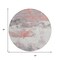Homeroots 8' Coral And Gray Round Abstract Washable Indoor Outdoor Area Rug 617718 - alternate 7