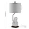Jonathan Y Guardian Lion 27.5" Ceramic Classic Modern LED Table Lamp, White JYL4038A - alternate 9