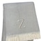 Homeroots 55" X 70" Gray White Herringbone Cotton Blend Z Initial Throw Blanket with Tassels Embroidery 655549 - alternate 6