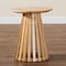 Bali & Pari Caribic Modern Slatted Acacia Wood End Table 254-13768-ZORO - alternate 7
