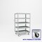 Pucel Five Shelf Heavy Duty Stock Cart, 24 in W x 58 3/4 in H x 36 in D, Gray L-2436-P - alternate 1