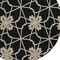 Homeroots 8' Black And Ivory Round Geometric Washable Indoor Outdoor Area Rug 613406 - alternate 6
