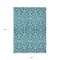 Homeroots 3' X 5' Teal Blue And Ivory Damask Washable Indoor Outdoor Area Rug 595193 - alternate 8