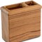 Homeroots Traditional Solid Teak Rectangular Toothbrush Holder 475840 - alternate 7