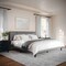 Martha Stewart Jett King Size Solid Wood Platform Bed w/Upholstered Base/Inset Paneled Headboard, Brown Gray/Gray MG-0900271F-K-BRN-GY-MS - alternate 1