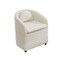 Homeroots Beige Chenille Wing Back Dining Side Chair With Wheels 719648 - alternate 1