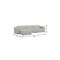 Homeroots 122" Gray Fabric Modular Sofa With Brown Legs 641015 - alternate 7