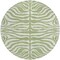 Homeroots 8' Artichoke Green And Ivory Round Animal Print Washable Indoor Outdoor Area Rug 600578 - alternate 9