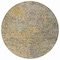 Homeroots 8' Gold And Gray Round Abstract Washable Indoor Outdoor Area Rug 596796 - alternate 6