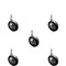 Service Caster 2.25 Inch Bright Chrome Soft Tread Ball Caster - 3/8 Inch Threaded Stem, 5PK SCC-TS01S214-DCR-BC-381634-5 - alternate 1