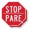 Signmission Stop Pare, 6 inch X 6 inch, Plastic Sign, 2PK OC-P-2PACK-6-6 - alternate 1