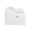 Homeroots 76in White and Silver Italian Leather Power Reclining Loveseat 720519 - alternate 9