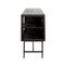 Homeroots 70in Black Solid Wood Sideboard with Four Glass Doors 380208 - alternate 6