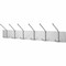 Safco Metal Wall Rack, 6 Ball-Tipped Double-Hooks, 36Wx3.75Dx7H, Satin Metal 4162 - alternate 1