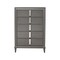Homeroots 38" Gray Solid Wood Five Drawer Chest 524103 - alternate 1
