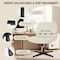 Yssoa Criss Cross Chair, Legged Home Office Desk Chair No Wheels Armless, Wide Seat Swivel Vanity C 3A88FNCHAIROFFICEBGE01 - alternate 8