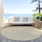 Homeroots 8' Gold And Ivory Round Geometric Washable Indoor Outdoor Area Rug 594463 - alternate 8
