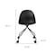 Homeroots Black Steel and Heavy Duty Plastic Swivel Rolling Conference Office Chair 524175 - alternate 9